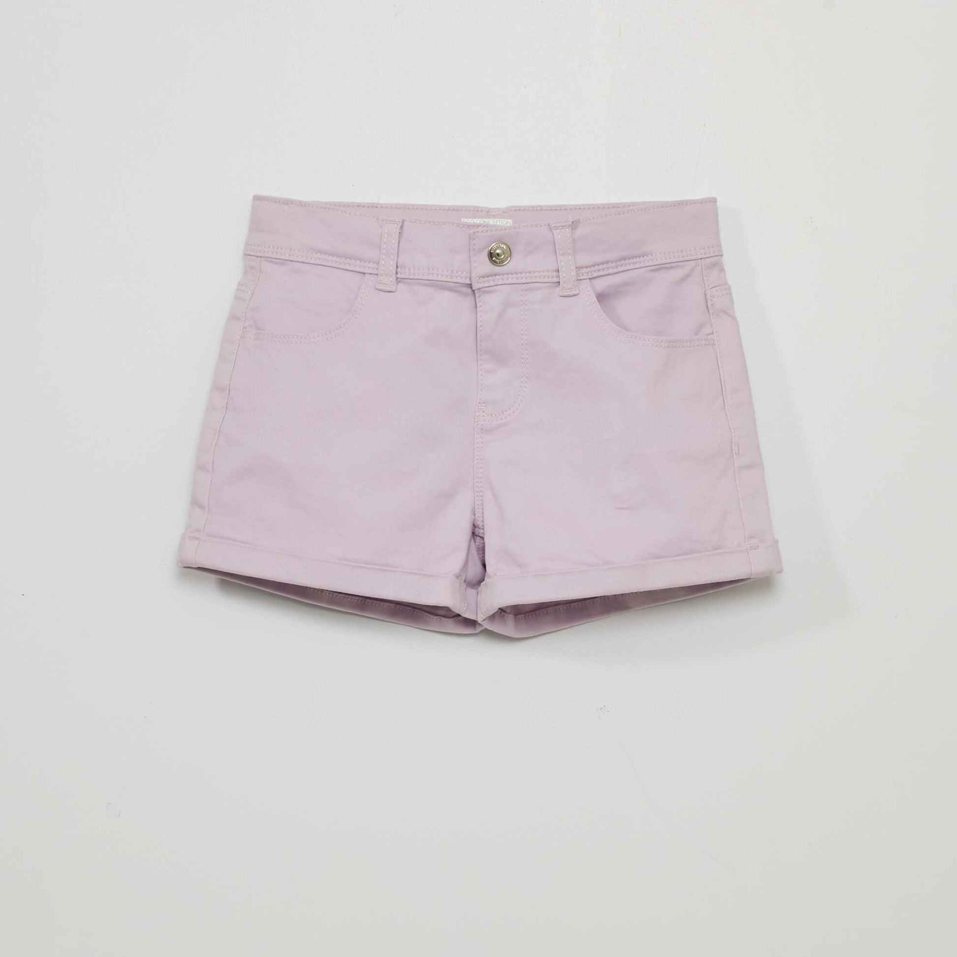 Short en twill mauve clair
