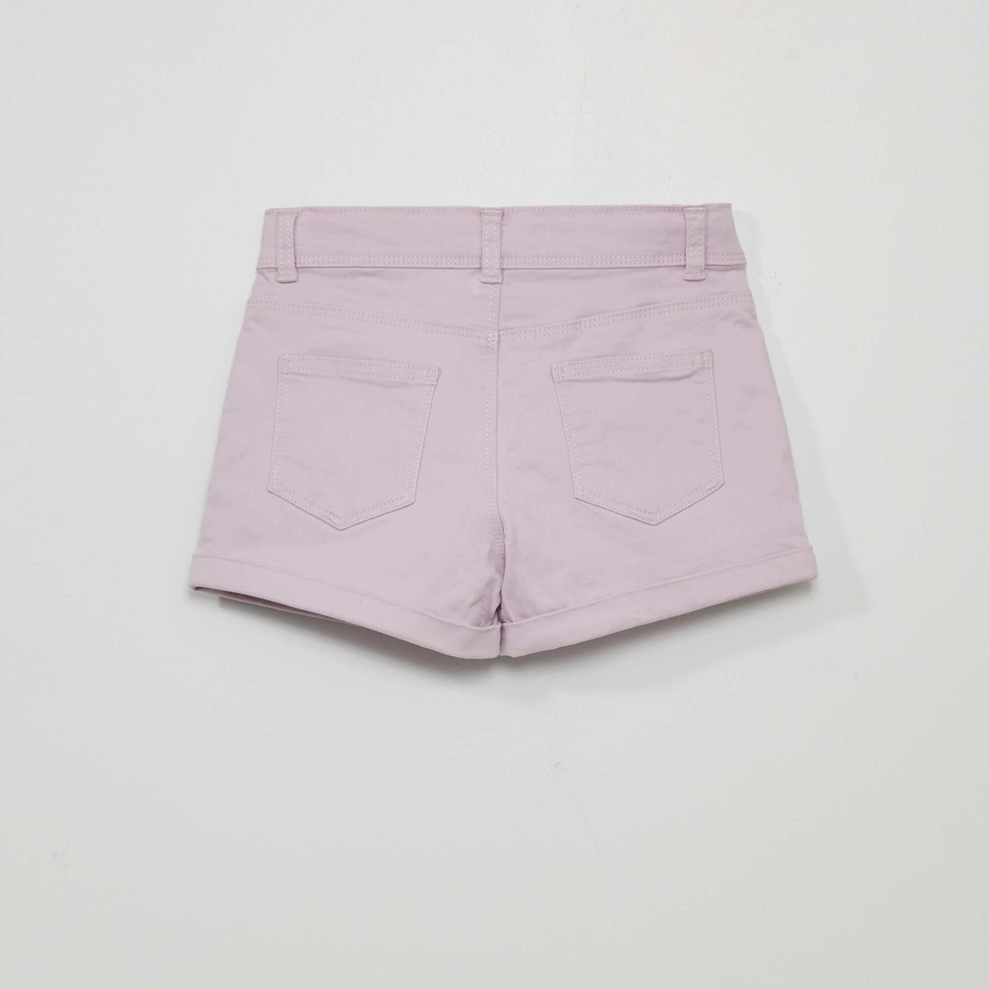 Short en twill mauve clair