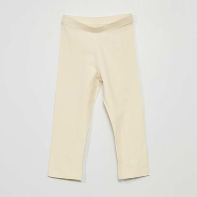 Legging court en jersey uni Blanc