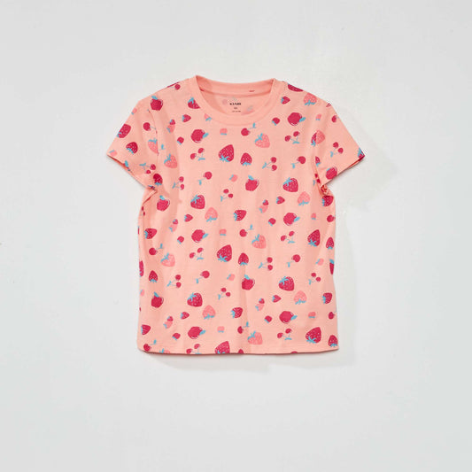 T-shirt en coton Rose