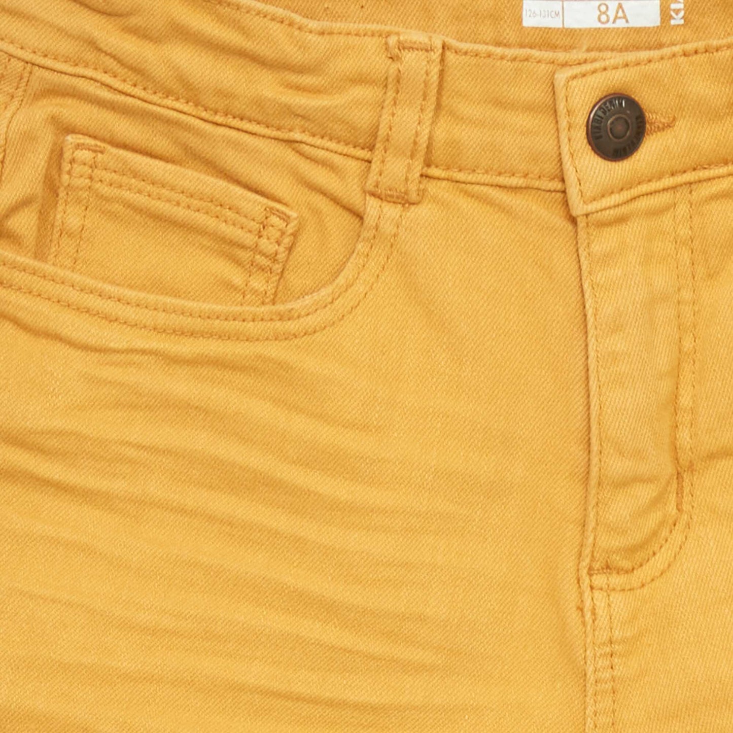 Bermuda slim en twill Jaune moutarde