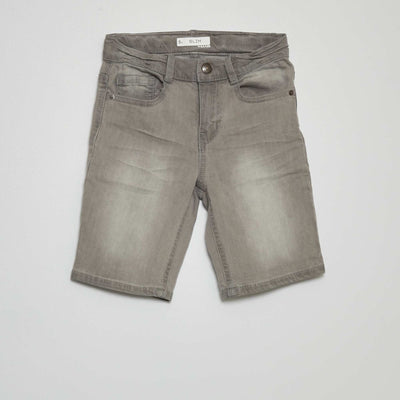 Bermuda en jean Gris