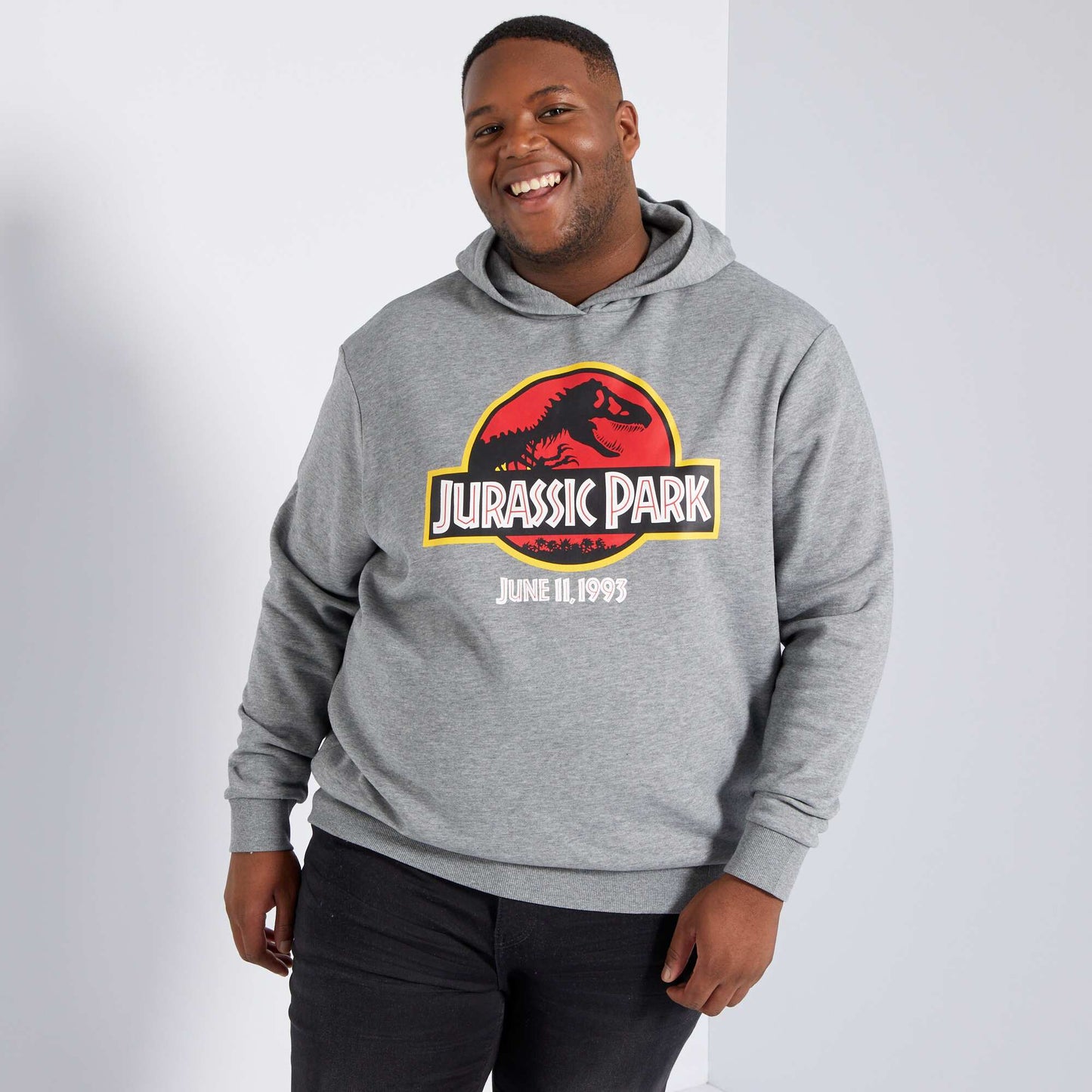 Sweat en molleton 'Jurassic Park' Gris