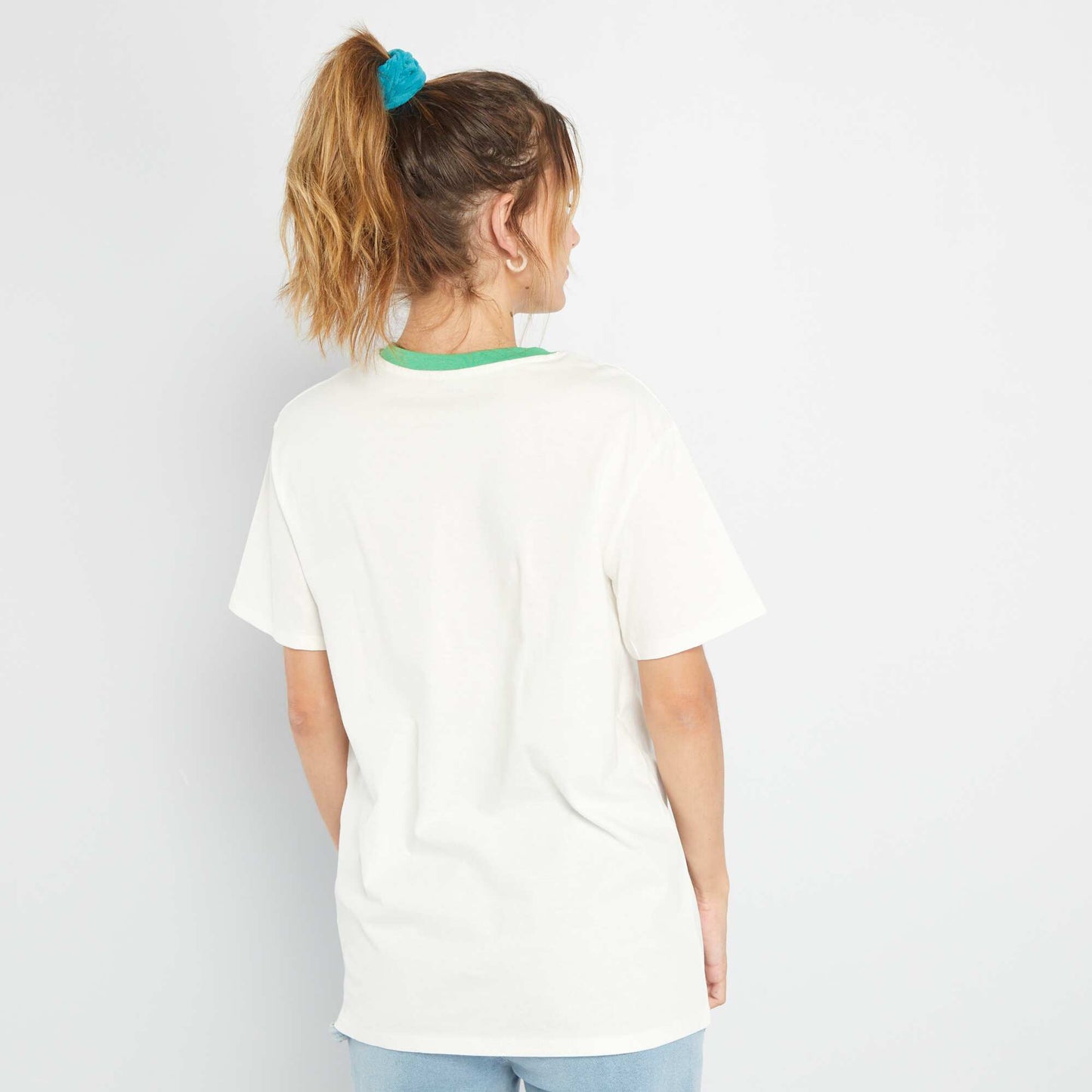 Tee-shirt imprim USA Blanc