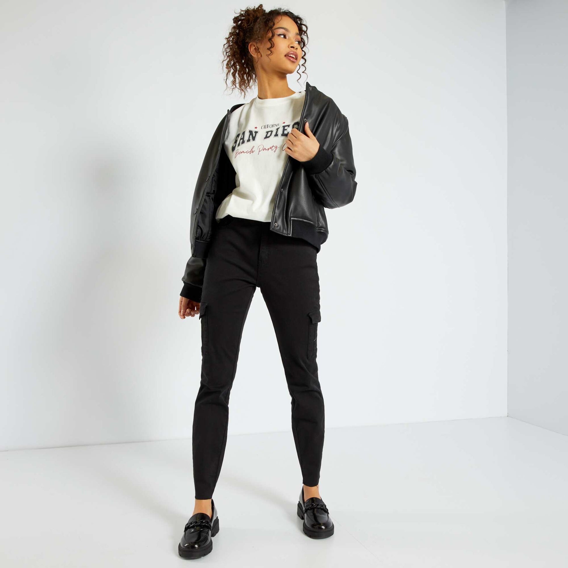 Tee-shirt imprim USA Blanc