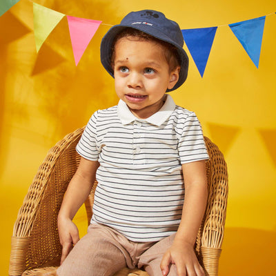 Polo en piqu de coton Blanc