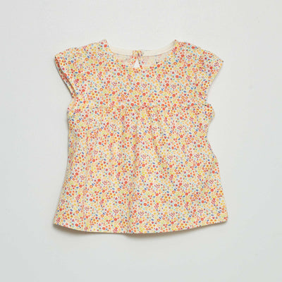 Tee-shirt vas imprim fleuri Multicolore