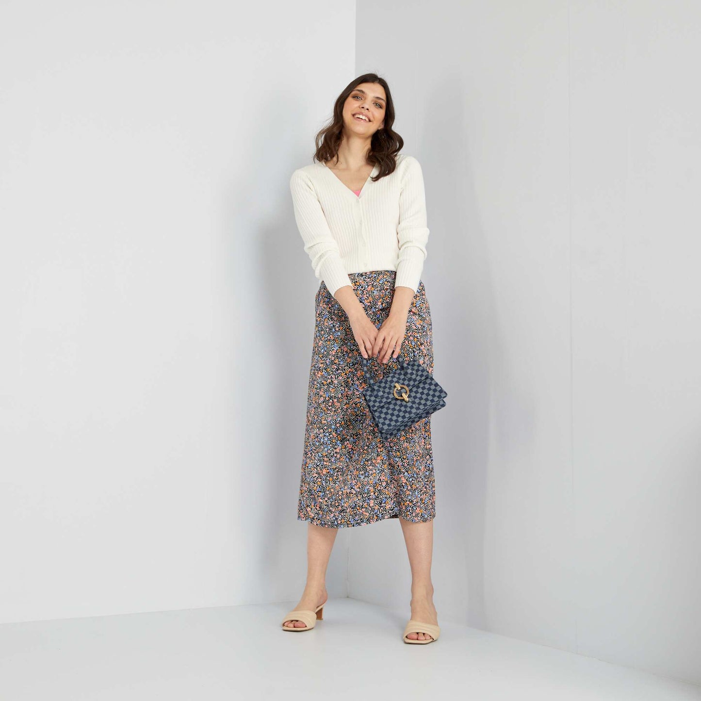 Gilet en maille c tel e blanc