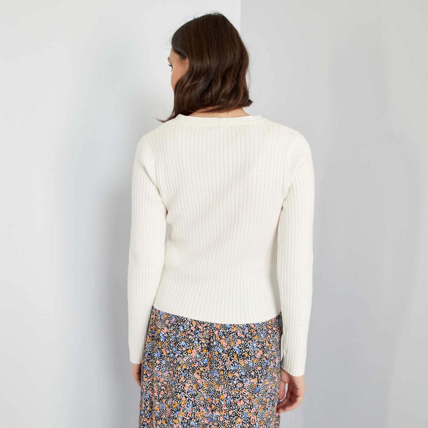 Gilet en maille c tel e blanc
