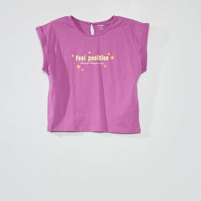 Tee-shirt imprim Violet