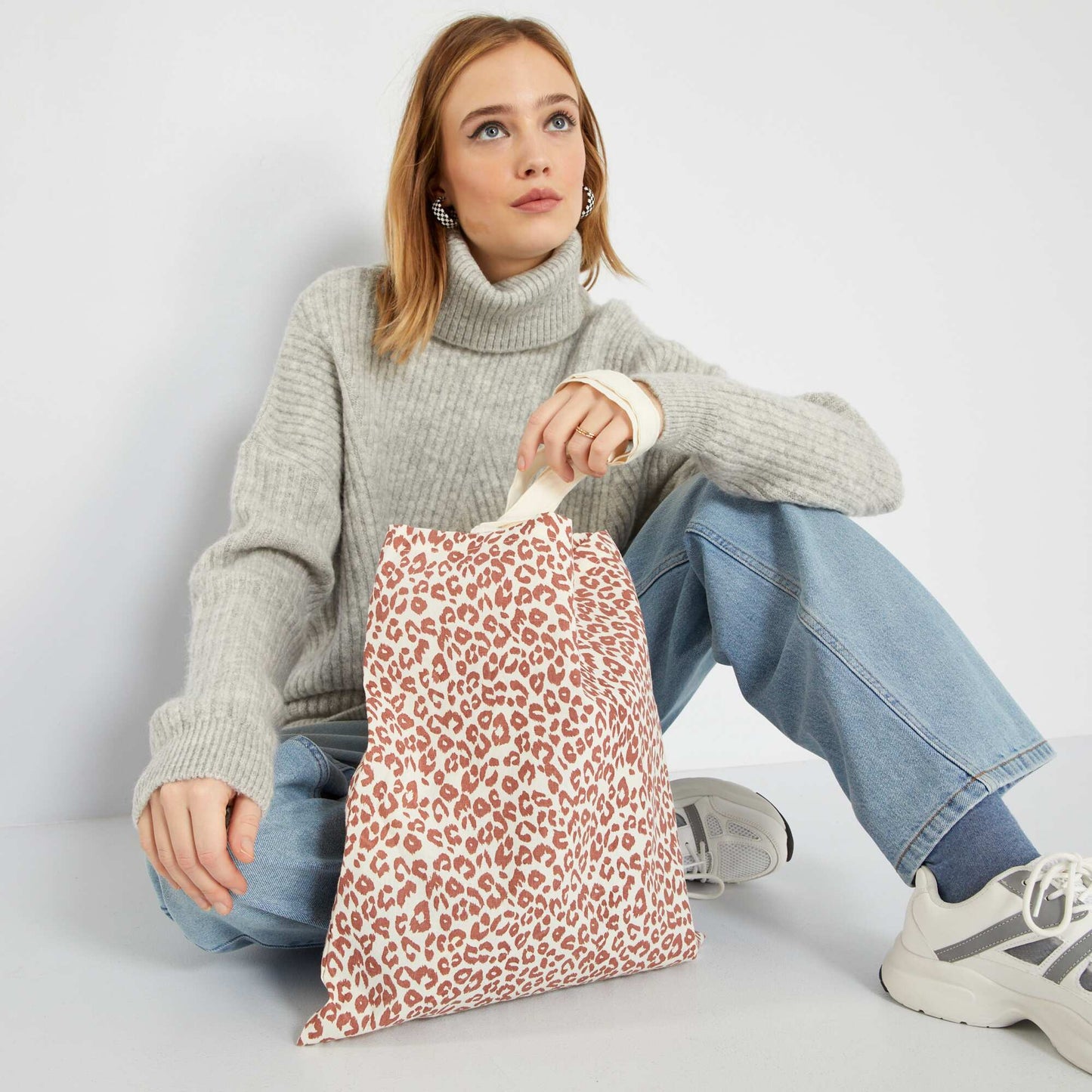 Tote bag imprim Blanc