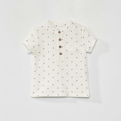 Polo en piqu de coton Blanc