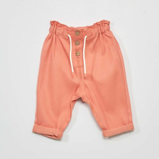 Pantalon sarouel uni Orange