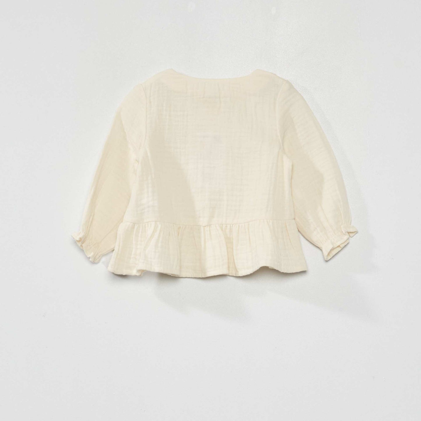 Blouse en gaze de coton Ecru