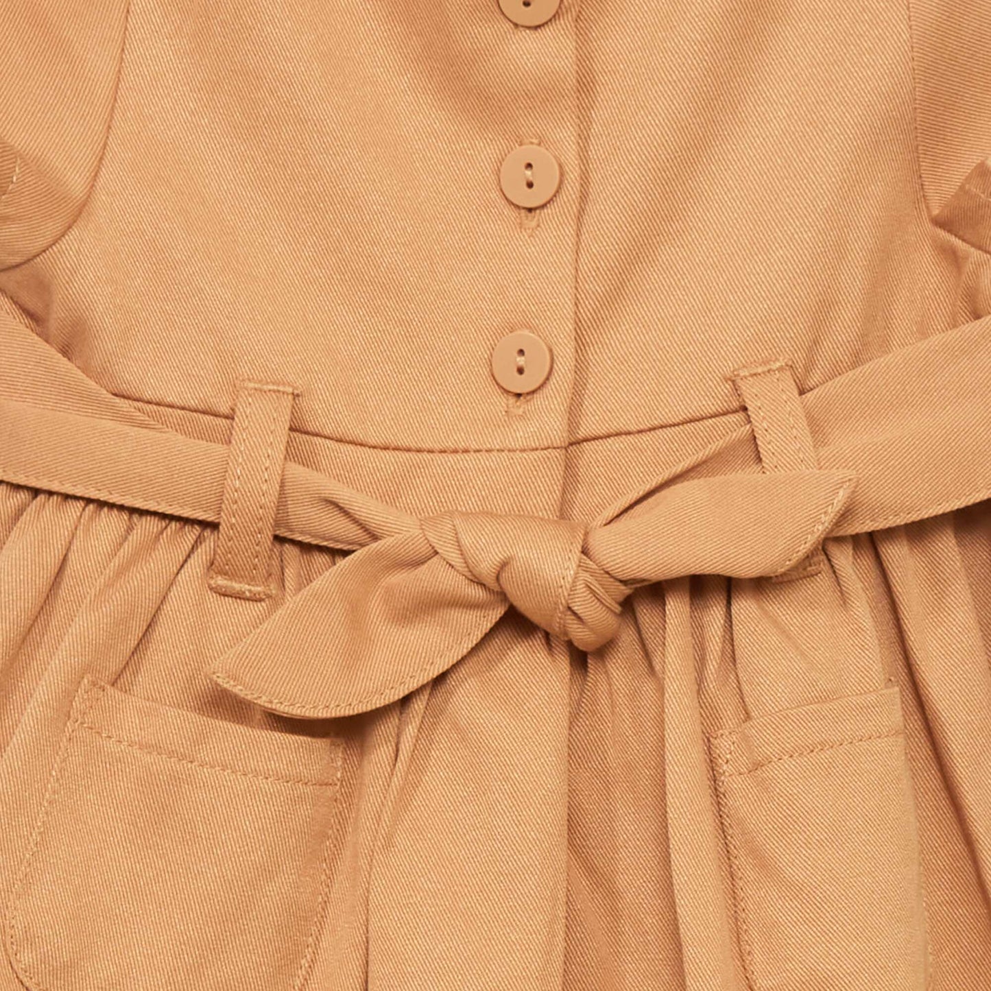Robe manches courtes Marron