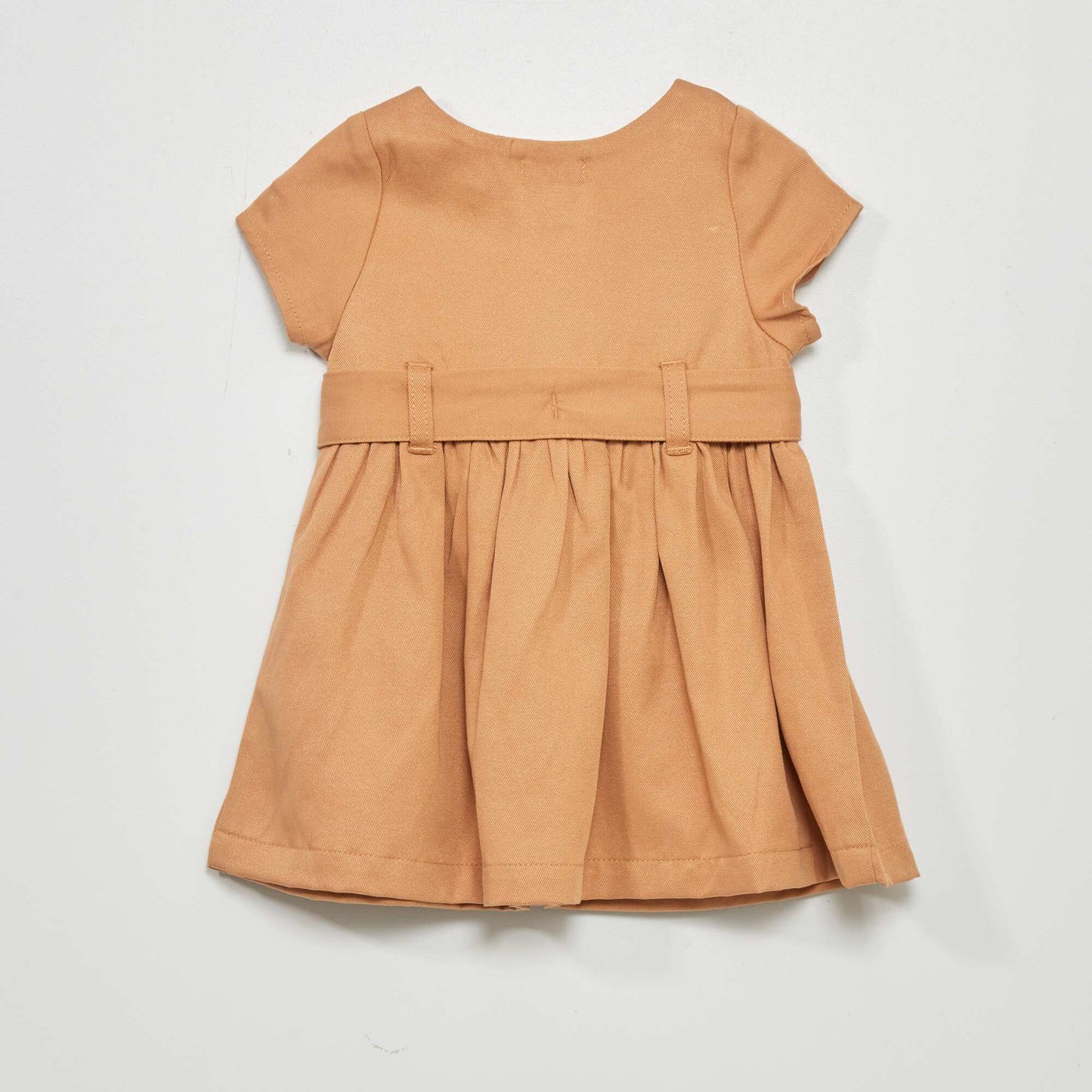 Robe manches courtes Marron