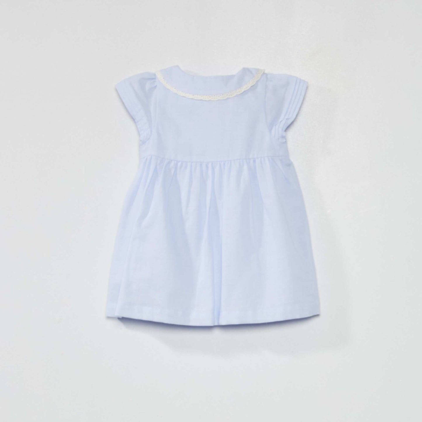 Robe en voile de coton Bleu