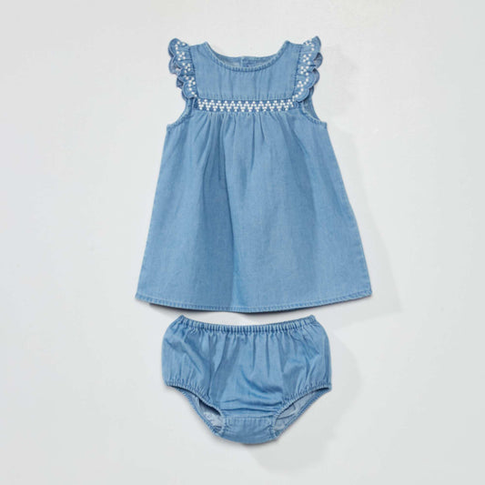 Ensemble robe + culotte - 2 pièces Bleu