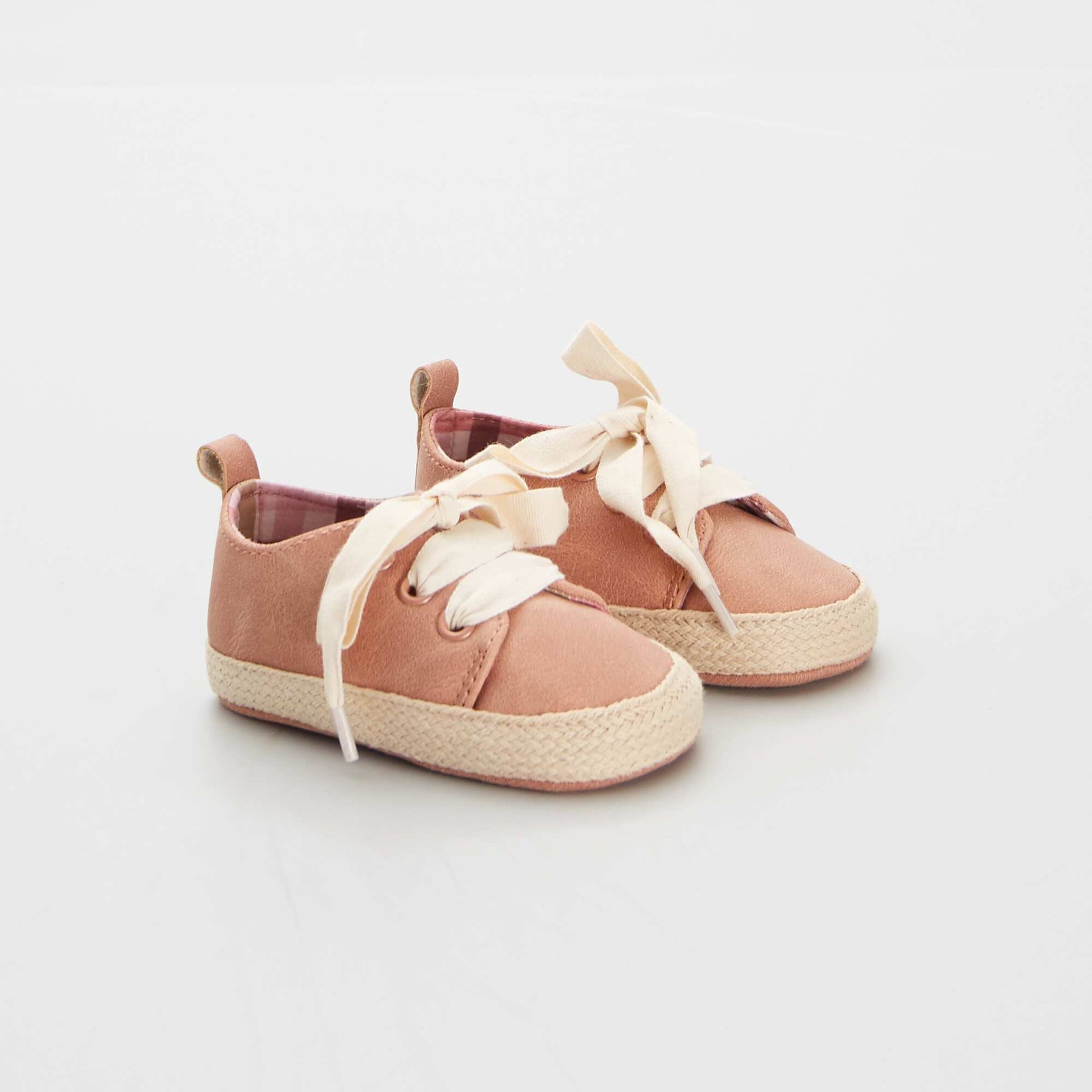 Baskets lacets Orange/beige