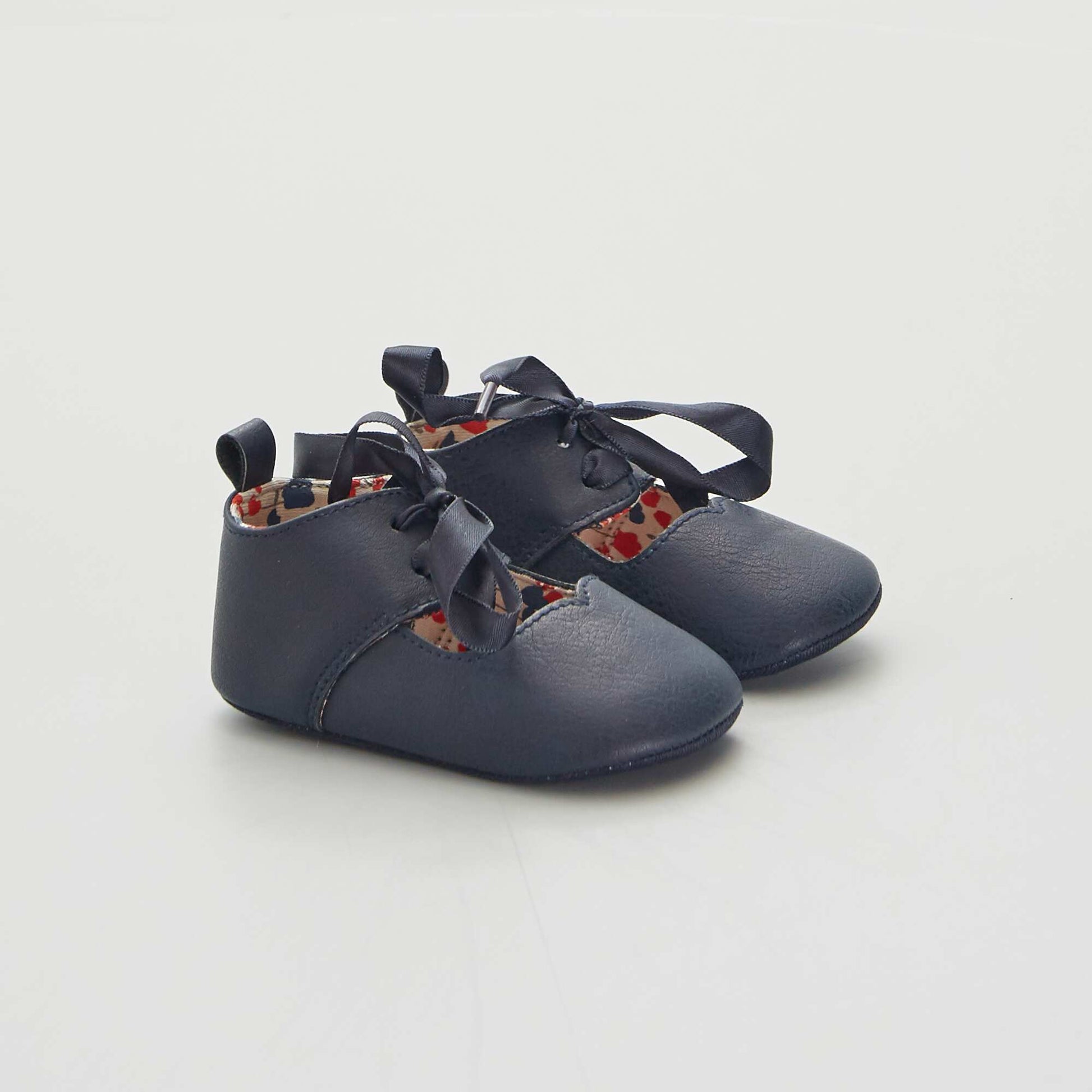 Ballerines babies en simili Bleu marine