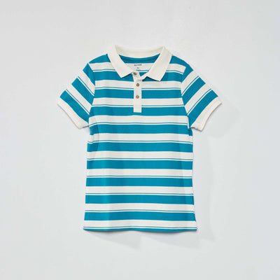 Polo en maille piqu Bleu