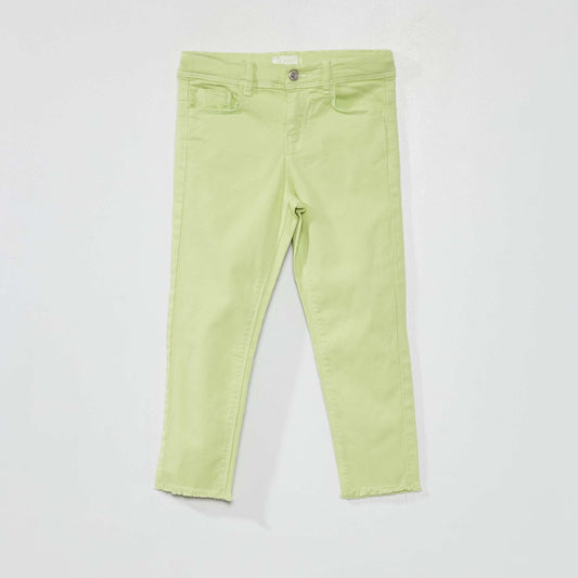 Pantacourt slim stretch Vert