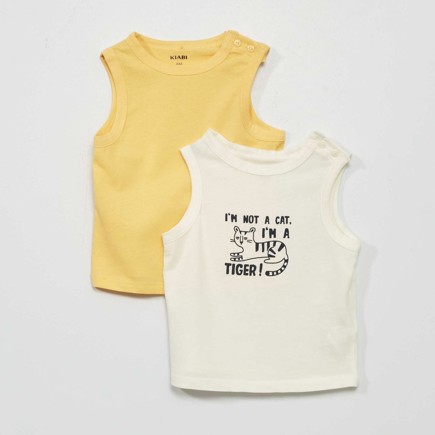Lot de 2 d bardeurs en jersey Ecru/jaune
