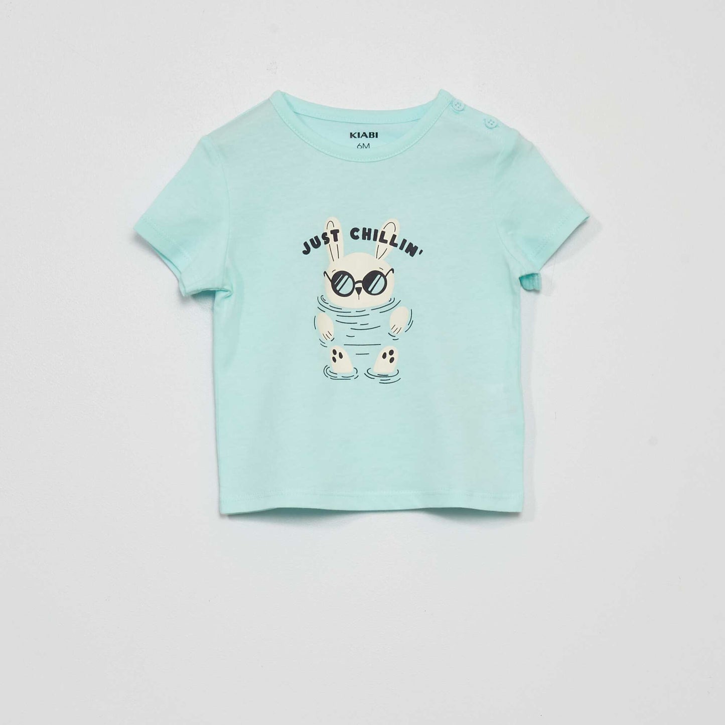 T-shirt en jersey avec imprim Bleu turquoise