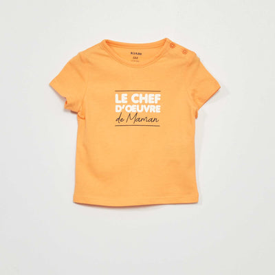 T-shirt en jersey avec imprim ORANGE