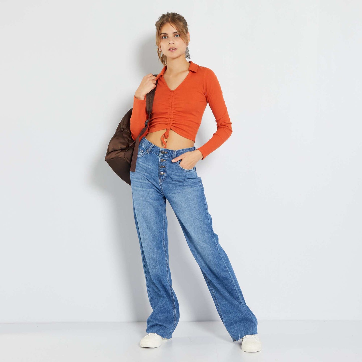 Jean wide leg - 5 poches Bleu