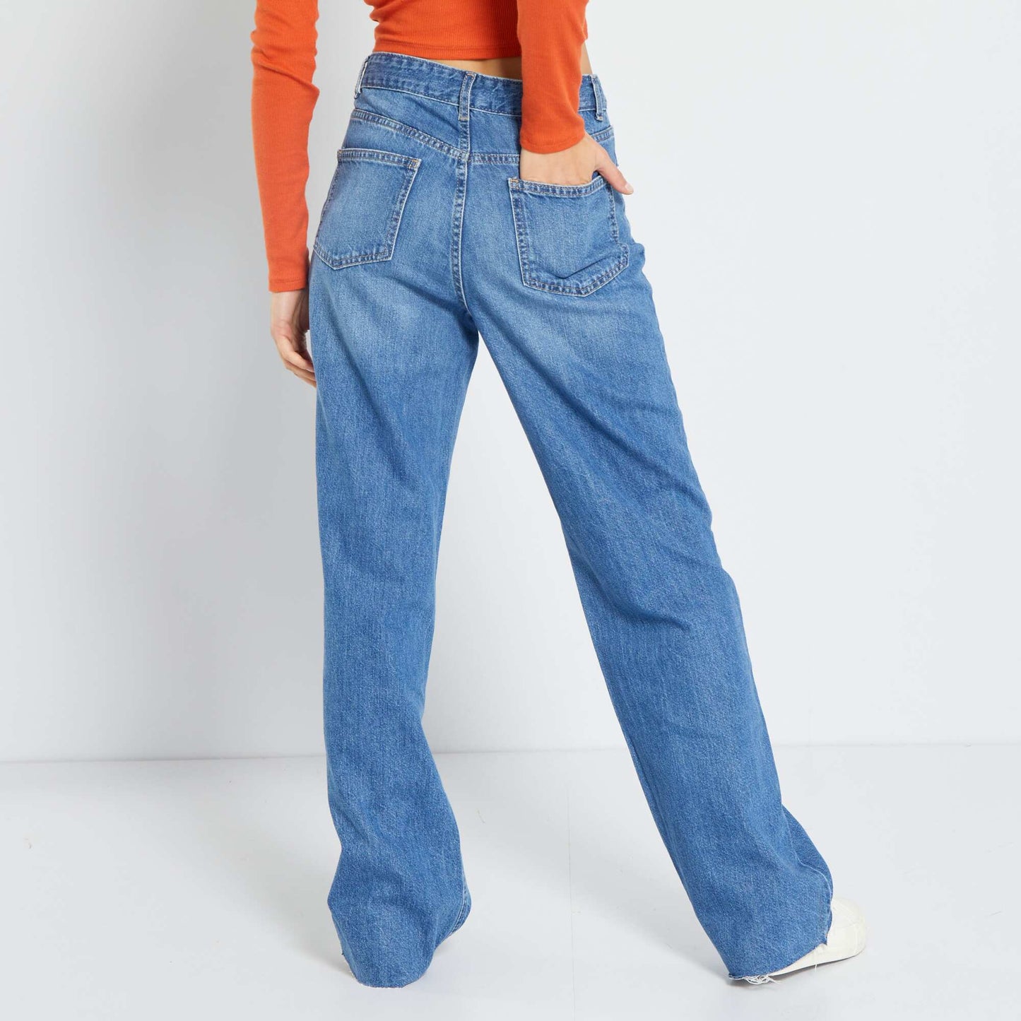 Jean wide leg - 5 poches Bleu