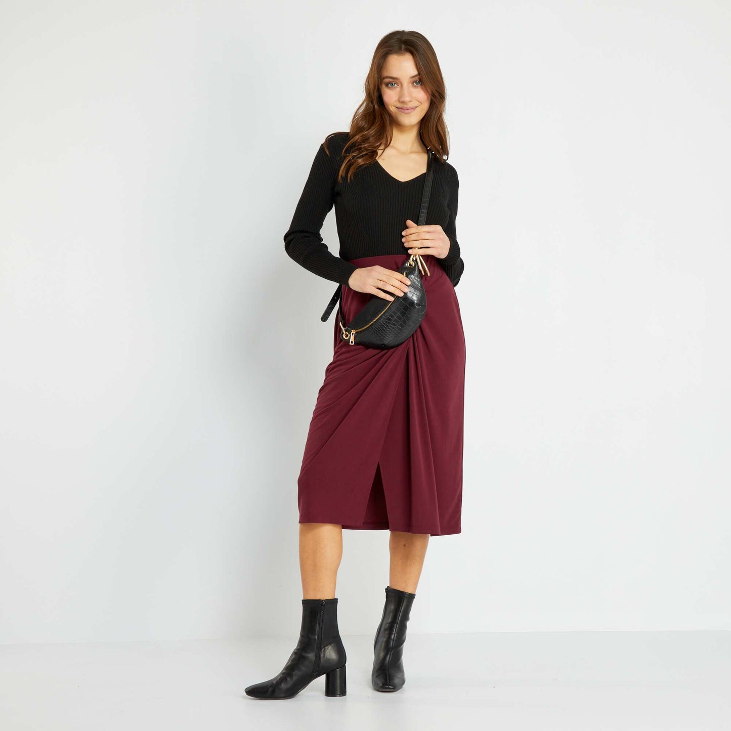 Pull moulant en rib noir