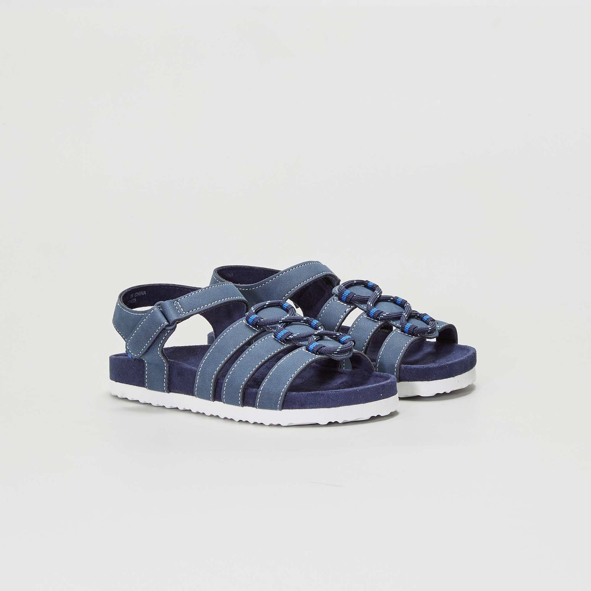 Sandales type randonn es bleu marine