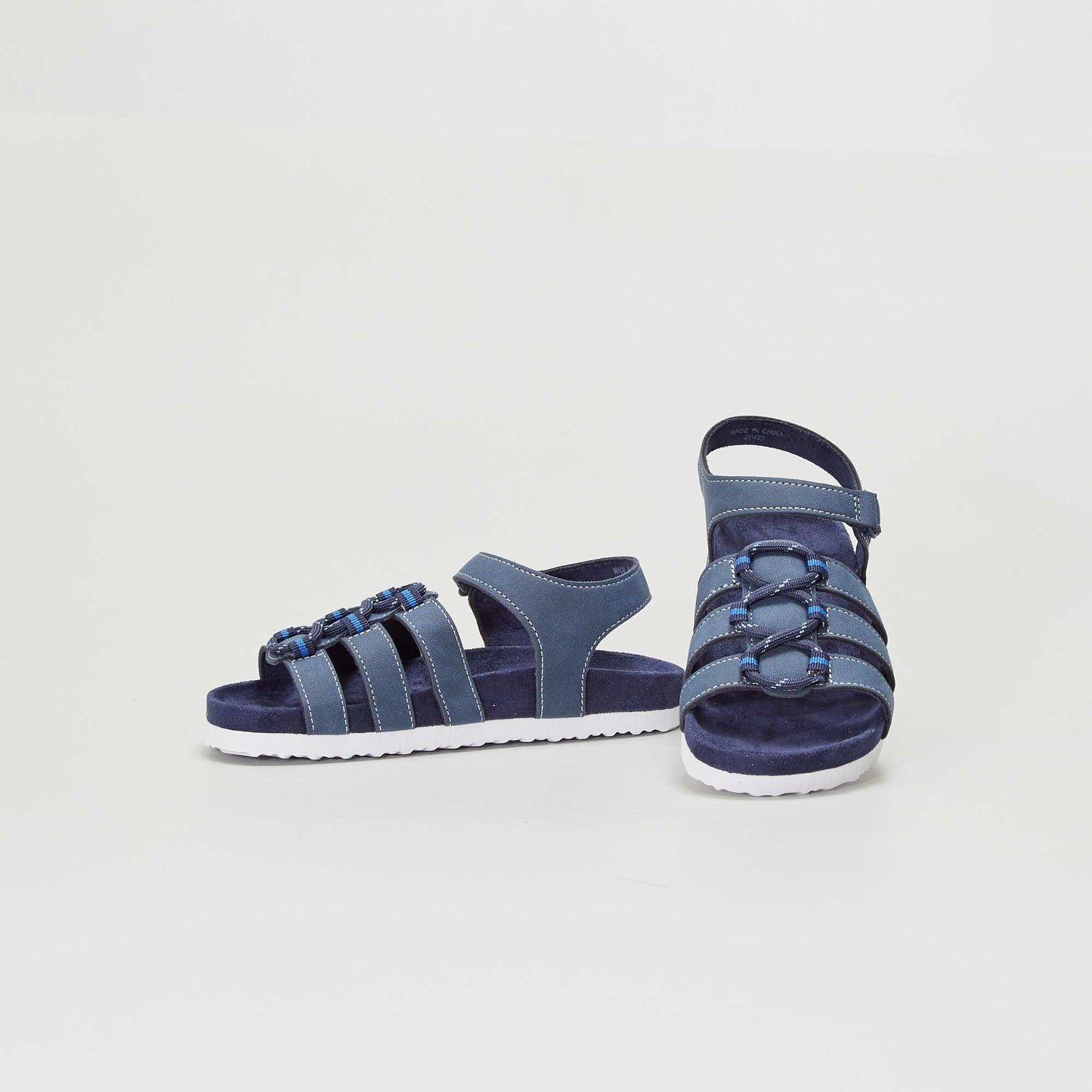 Sandales type randonn es bleu marine