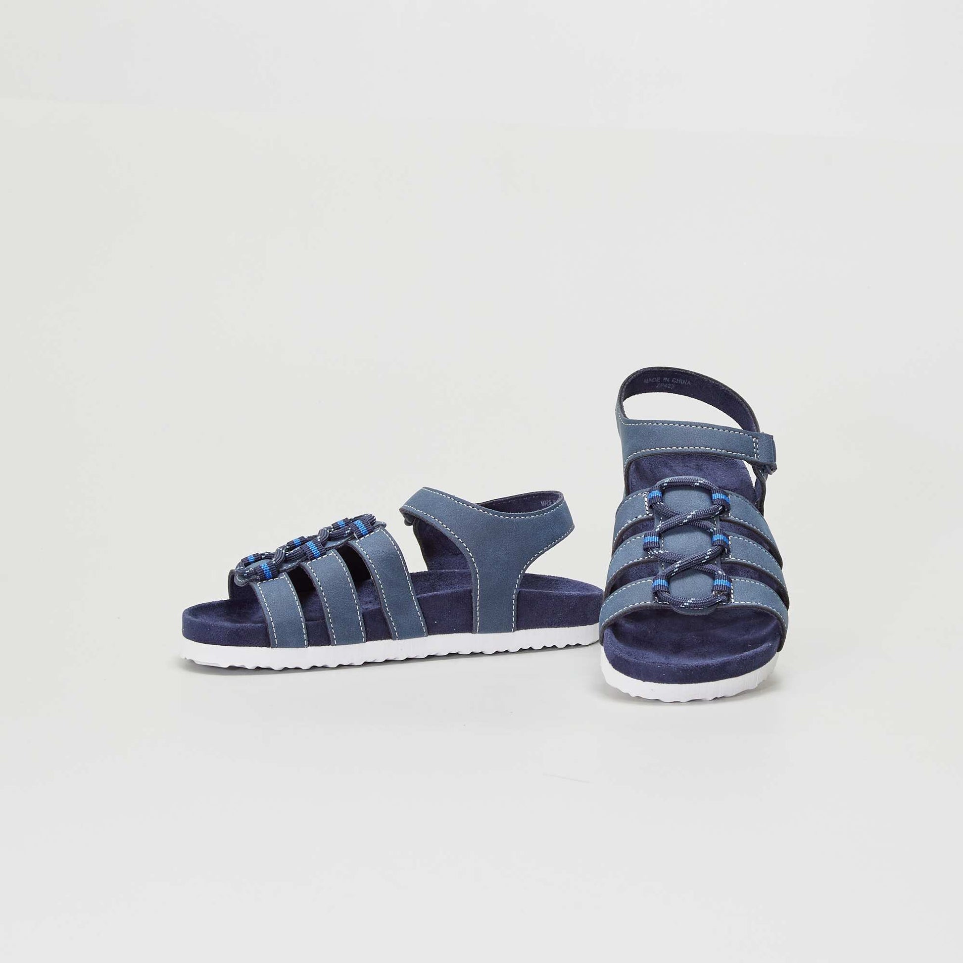Sandales type randonn es bleu marine