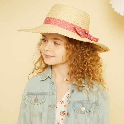 Chapeau en capeline Rose