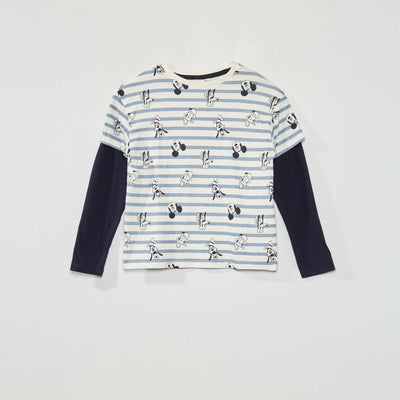 T-shirt en jersey 'Mickey' Bleu