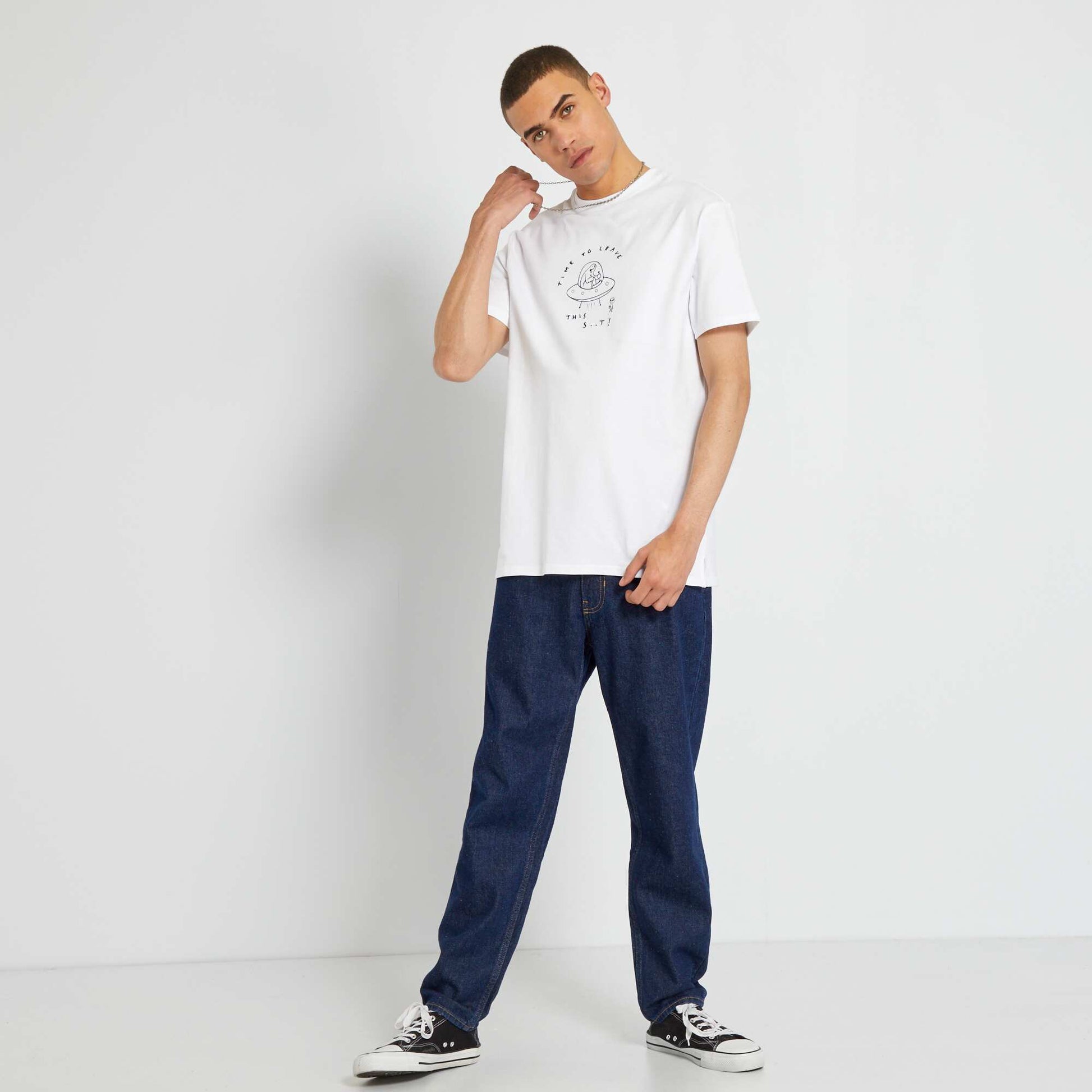 T-shirt en coton Blanc
