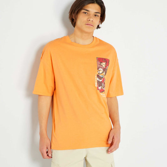 T-shirt manches courtes en coton Orange