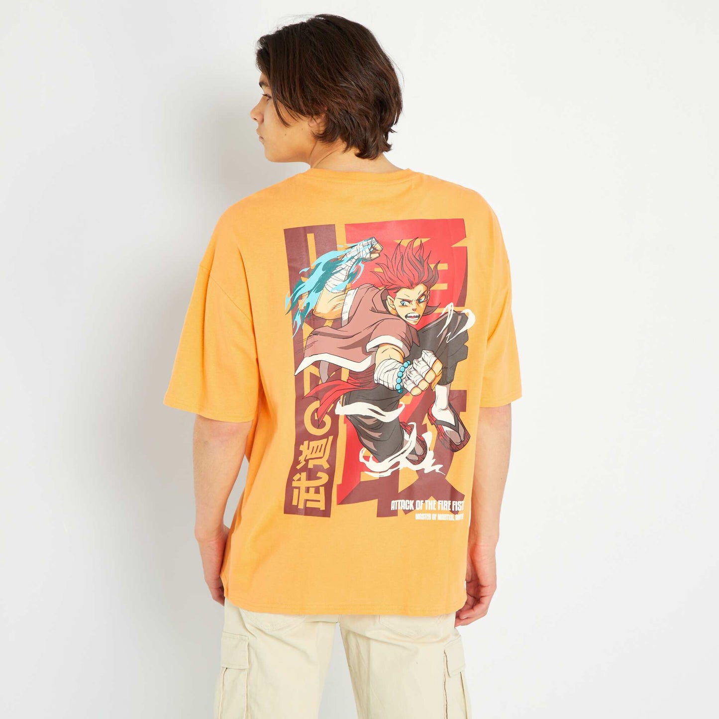 T-shirt manches courtes en coton Orange