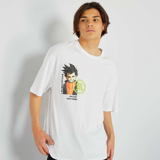 T-shirt manches courtes en coton Blanc