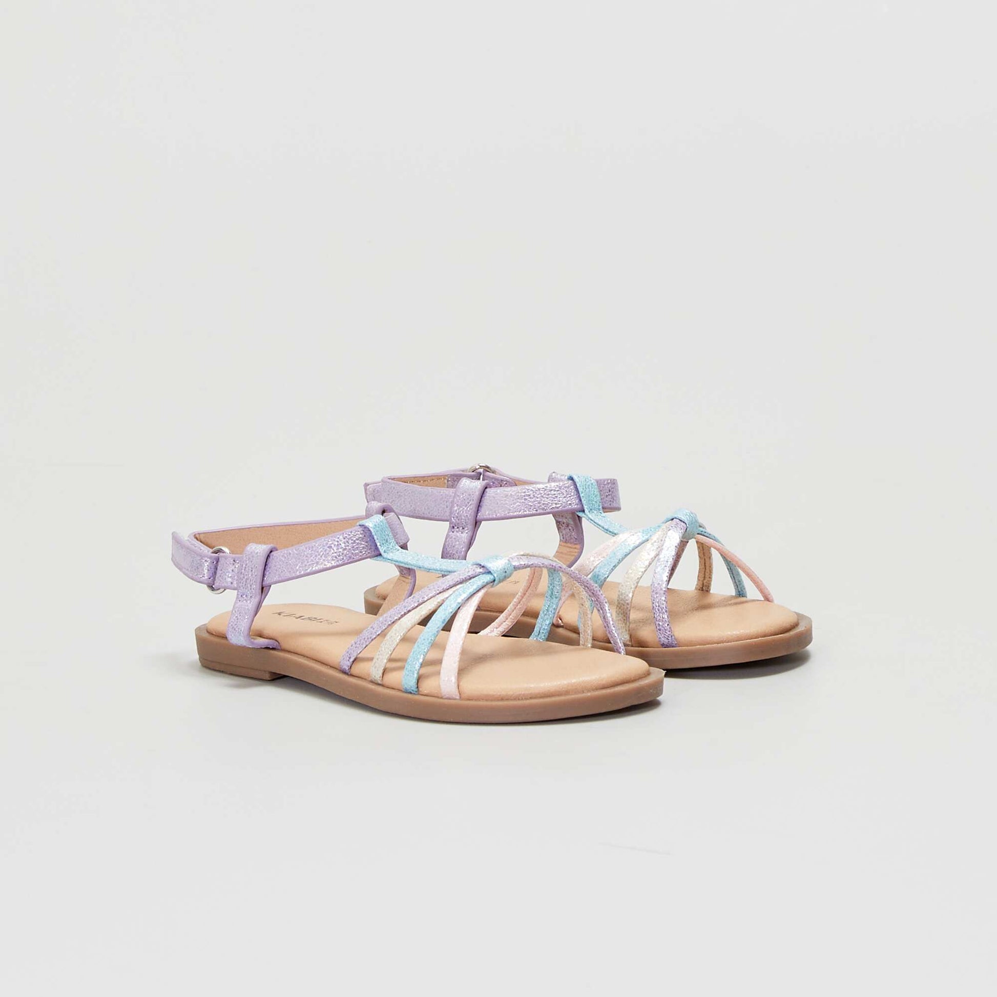 Sandales fines multi-brides Multicolore