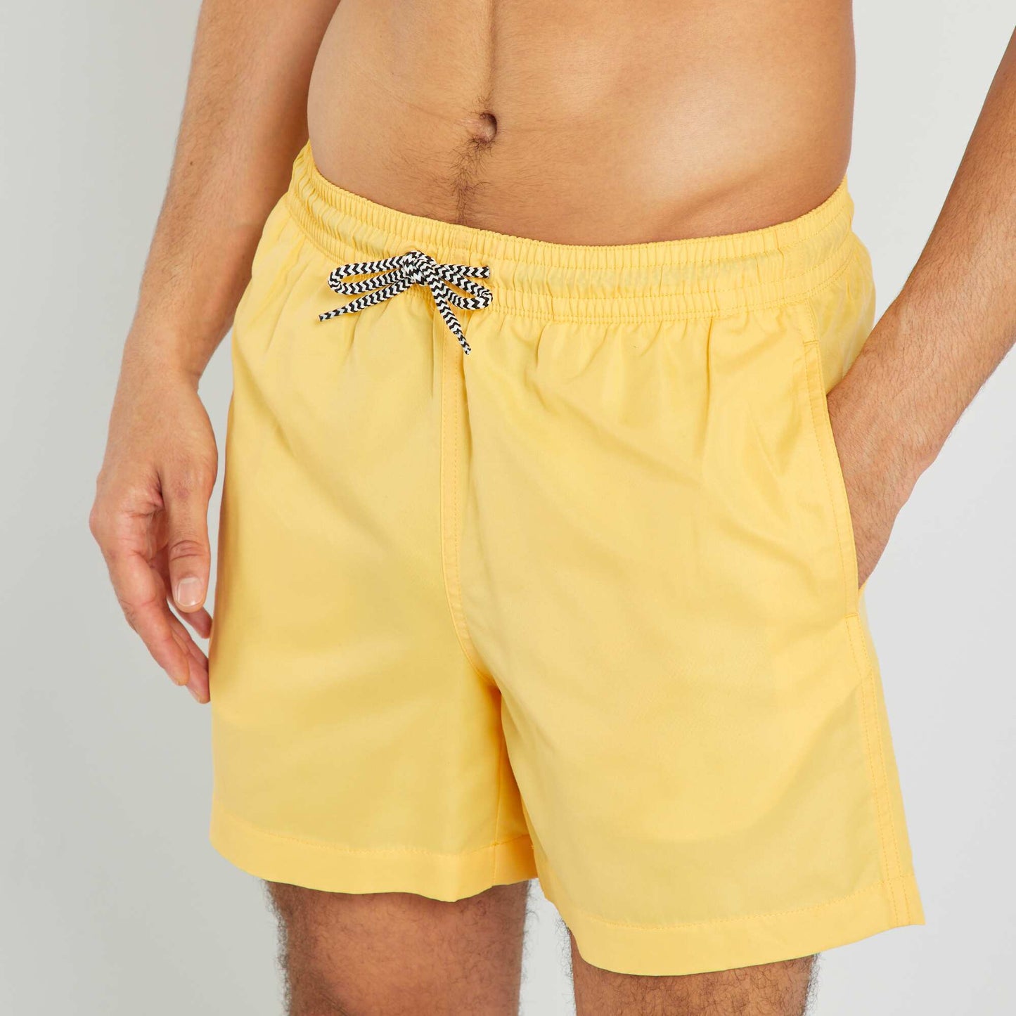 Short de bain uni Jaune