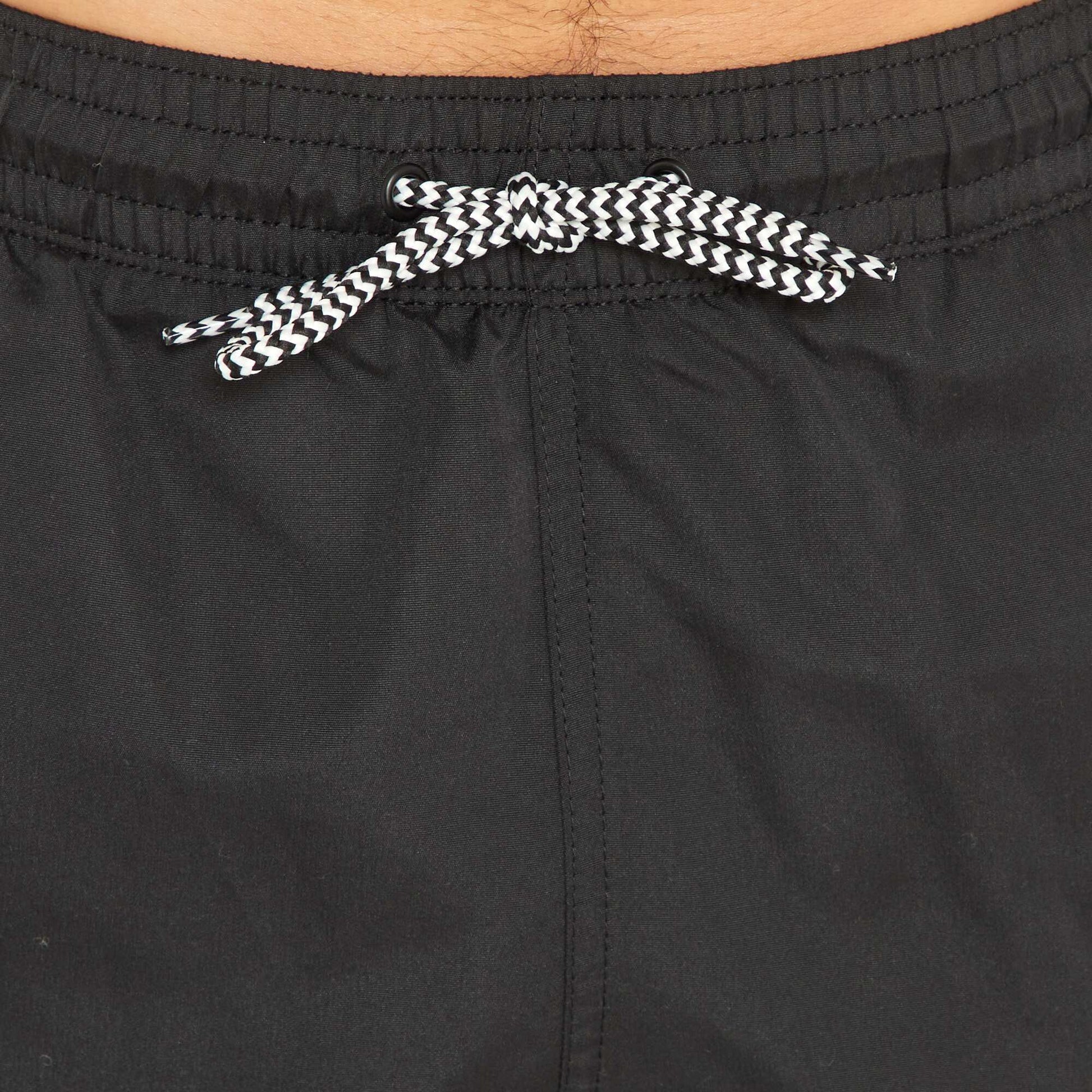 Short de bain uni noir