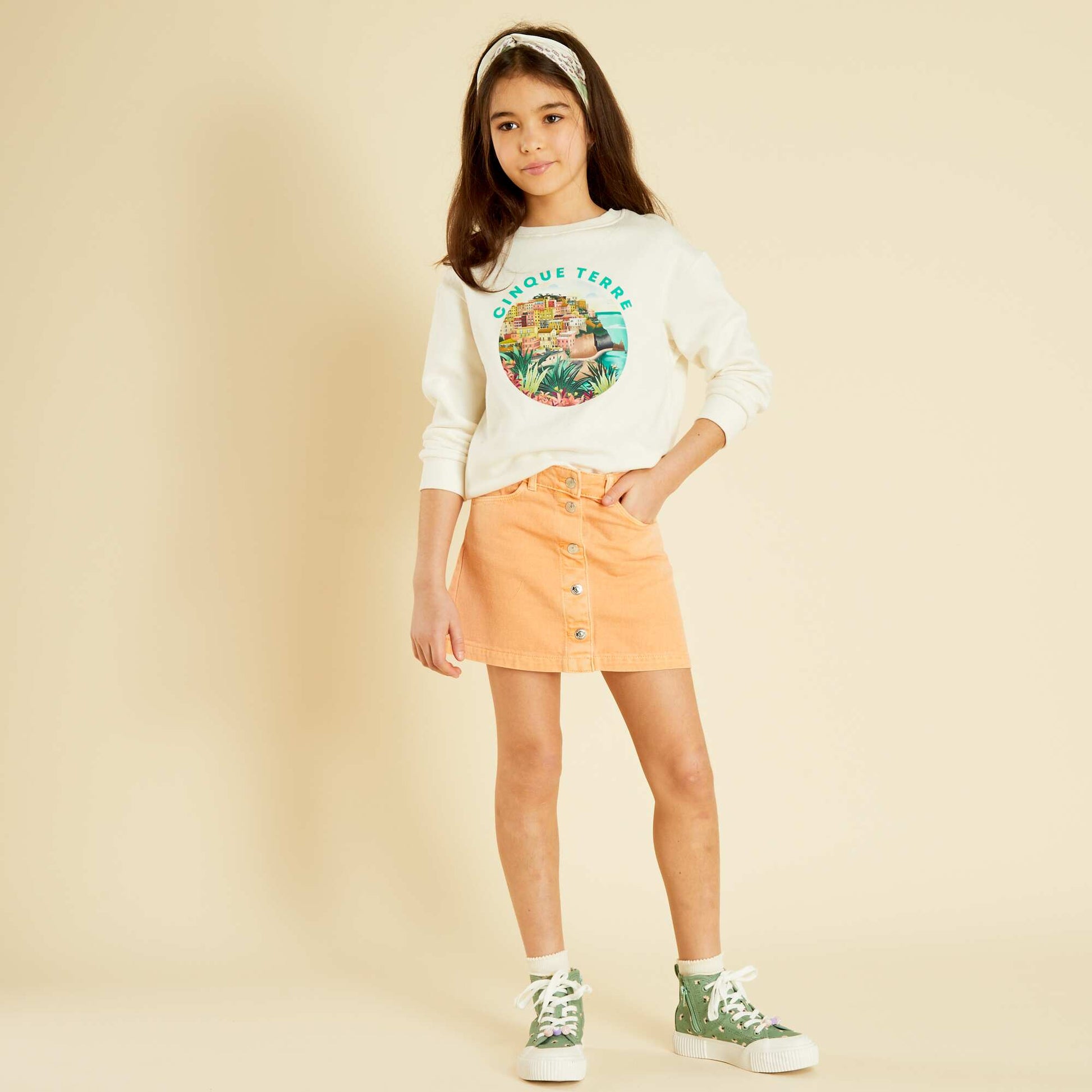 Jupe en jean Orange
