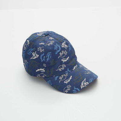 Casquette avec imprim s 'jungle' bleu noir