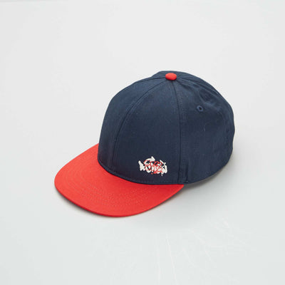 Casquette en toile Bleu/rouge