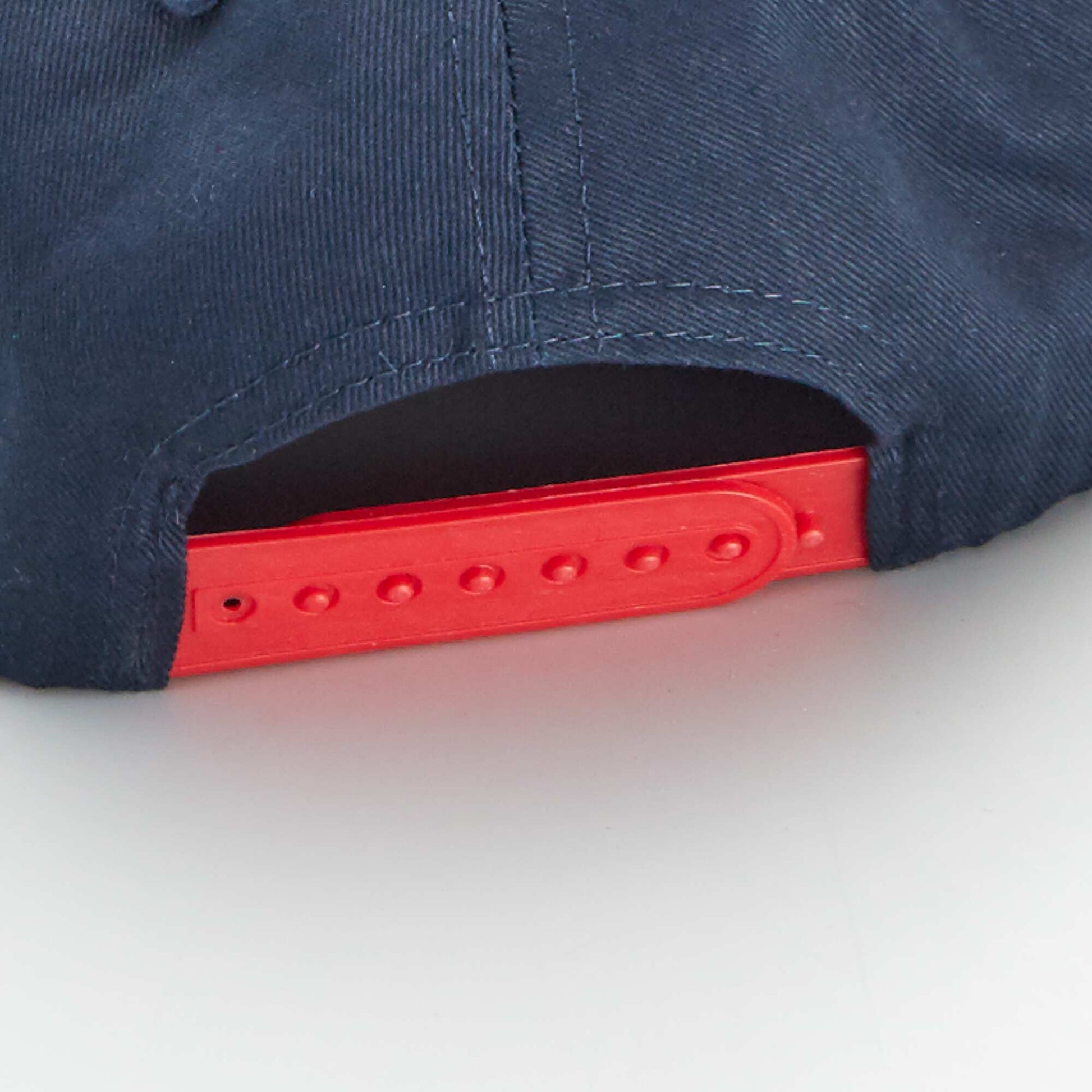 Casquette en toile Bleu/rouge