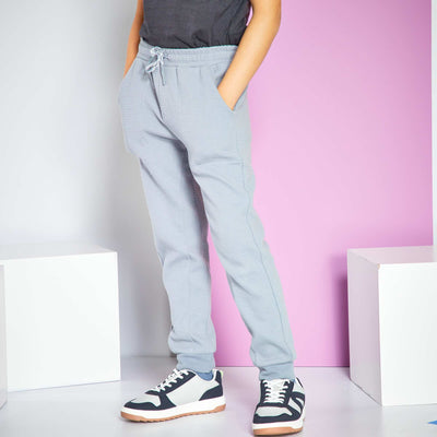 Pantalon de jogging en maille relief Bleu gris