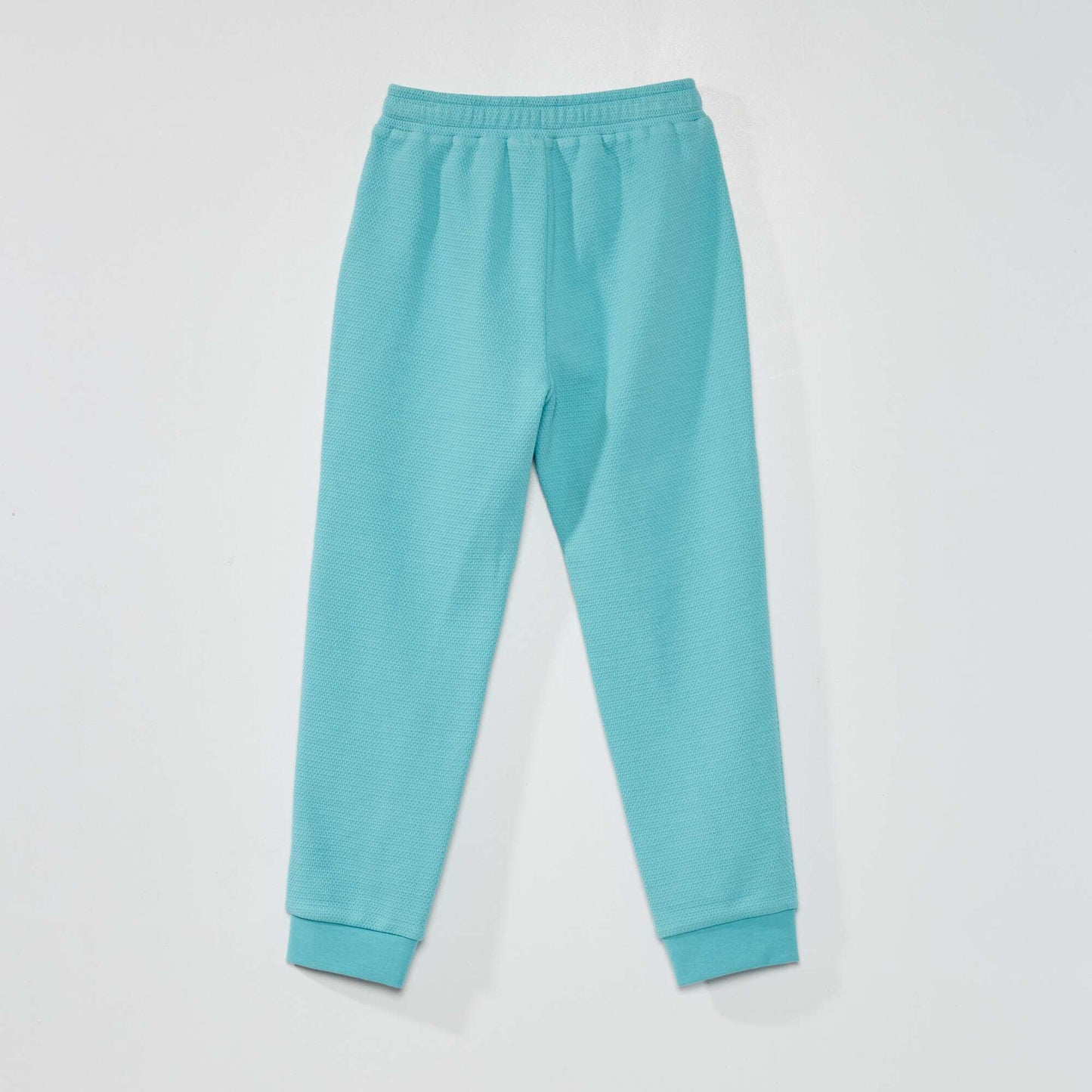 Pantalon de jogging en maille relief Bleu turquoise